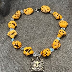 Artisan Stone & Trigg Leather Pendant